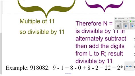 Proof Of Divisibility Rules 11 And 13 Youtube