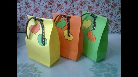 DIY : #1 Cute Paper Bags For Gift ♥ - YouTube