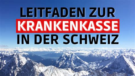 Krankenversicherung Und Gesundheitsversorgung In Der Schweiz Ein