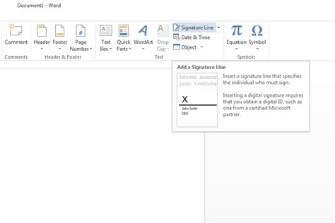 Microsoft Word Signature Template - Free Word Template