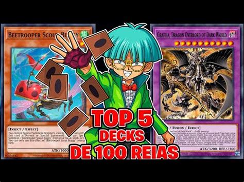 TOP 5 DE DECK BARATOS ATE 100 REIAS PARA JOGAR YU GI OH TCG 2023 YouTube