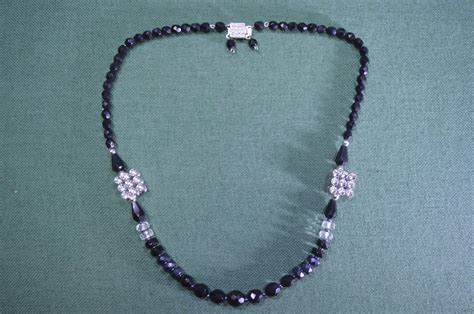 Купить Бусы женские, граненые. Черные. 50 см. Винтаж. в интернет ...