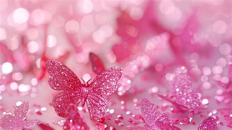 [100+] Glitter Pink Butterfly Wallpapers | Wallpapers.com