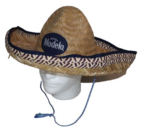 Modelo Cerveza Sombrero Straw Hat Beach Sun Beer Logo Gem