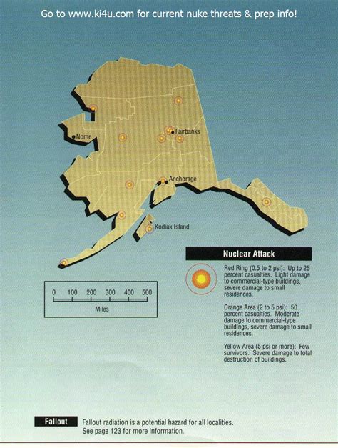 Nuclear War Fallout Shelter Survival Info For Alaska With Fema Target Maps