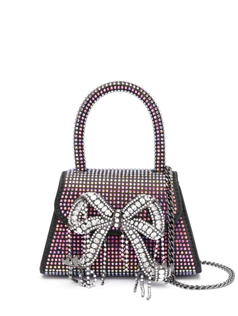 Self Portrait Micro Bow Rhinestoned Mini Bag Farfetch