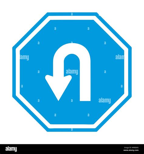 u turn road sign Stock Vector Image & Art - Alamy