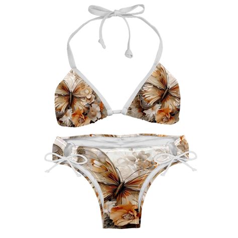 Butterfly Fission Diagram Stylish Bikini Set With Detachable Sponge