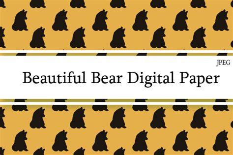 Beautiful Bear Digital Paper Graphic By Finart · Creative Fabrica