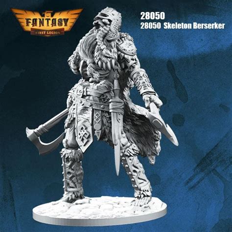 Skeleton Beserker 28mm Resin Kit 28050 Gaming Miniatures Products