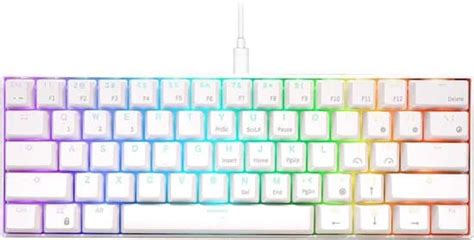Royal Kludge RK61 Gaming Keyboard Wit RGB Verlichting Hot Swappable Ergonomisch