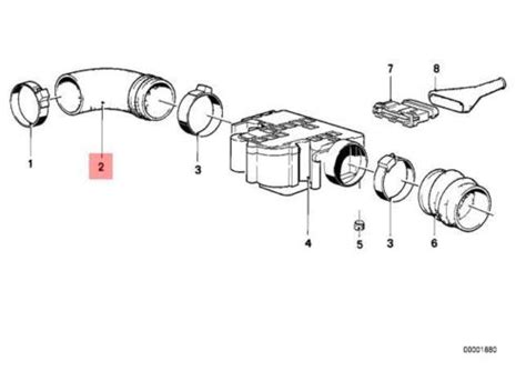 Genuine Bmw E12 E23 E24 E28 E3 Volume Air Flow Sensor Hose Oem