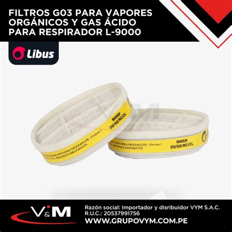 Filtros G Para Vapores Org Nicos Y Gas Cido Para Respirador L