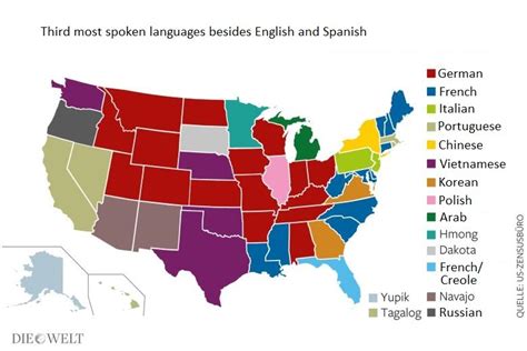 Third Most Spoken Languages In The Usa Besides Maps On The Web