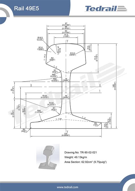 Rail Profile 49e5 Manufactured According European Standard En 13674-1