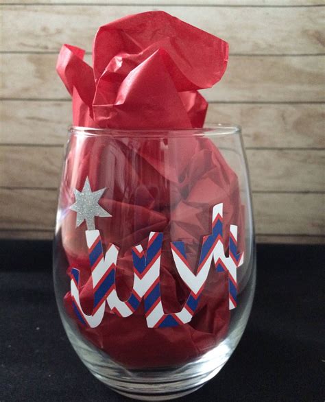 July 4th Wine Glass Fourth Of July Wine Glass Stars And Etsy Wine Glass Fourth Of July Glass