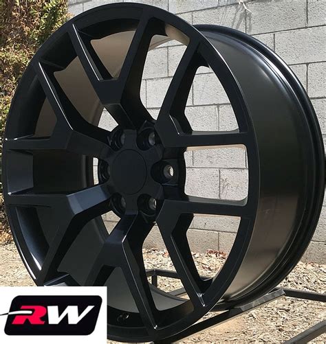 22 X9 Inch Rw 5656 Wheels For Chevy Truck Satin Black Rims 6x1397 6x5