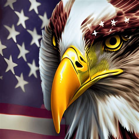 Bald Eagle American Flag Graphic Creative Fabrica