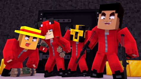 EL ATRACO DE LA CASA DE PAPEL EN MINECRAFT TROLL YouTube