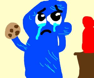 Sad Cookie monster - Drawception