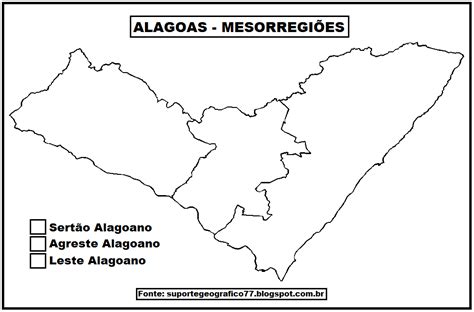 Atividade Mapa Mesorregi Es De Alagoas Suporte Geogr Fico