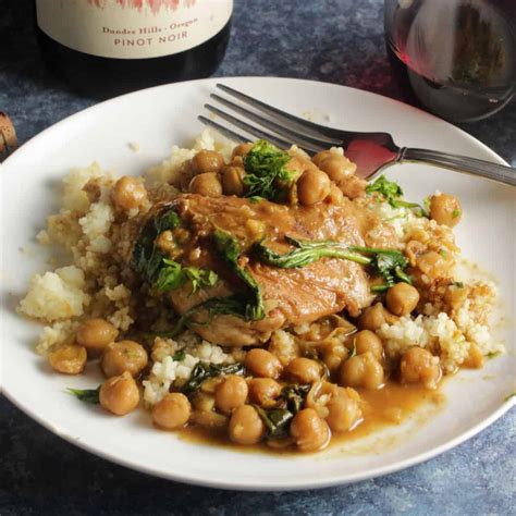 Braised Moroccan Chicken Thighs With Chickpeas Cooking Chat