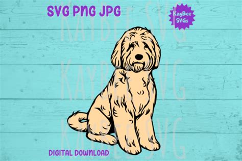 Goldendoodle Dog Svg Png  Digital Art Graphic By Kaybeesvgs