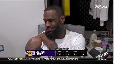 Lebron James Postgame Interview Los Angeles Lakers Beat Portland