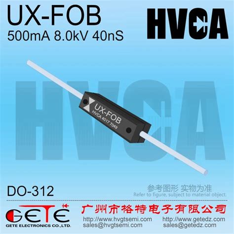 Hvca High Voltage Diode 8kv Ux Fob Silicon Rectifier500ma 8kv 40ns Ultra Fast Recovery X Ray