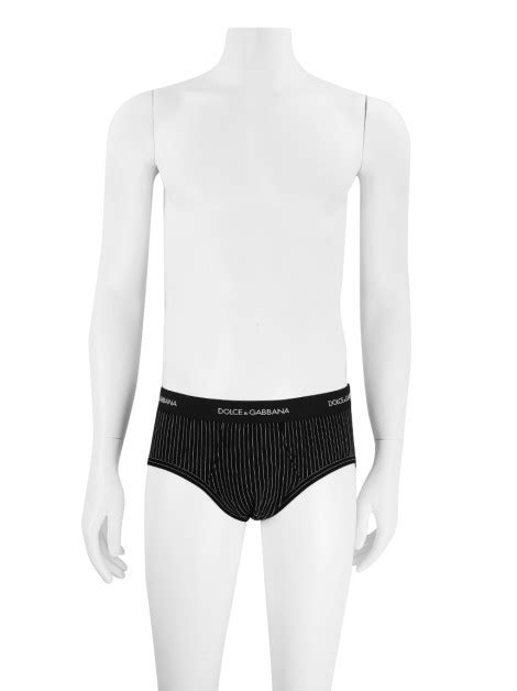 Cueca Dolce Gabbana Tecido Listras P B Original BCH4104 Etiqueta