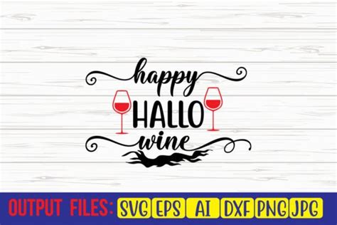 Happy Hallo Wine SVG Cut File Graphic By Trendy SVG Gallery Creative