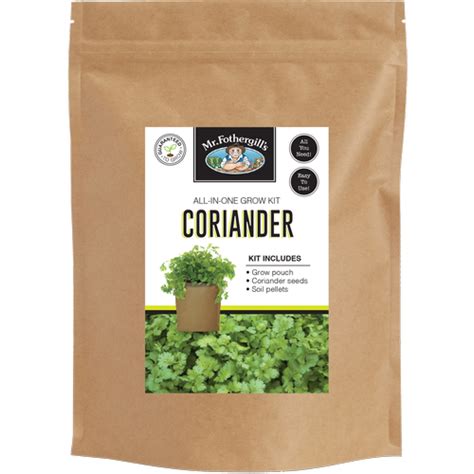 Mr Fothergill S Coriander Grow Pouch Bag Bunnings Australia