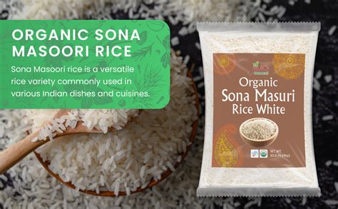 Amazon Organic Sona Masoori Rice Lb Premium Quality India