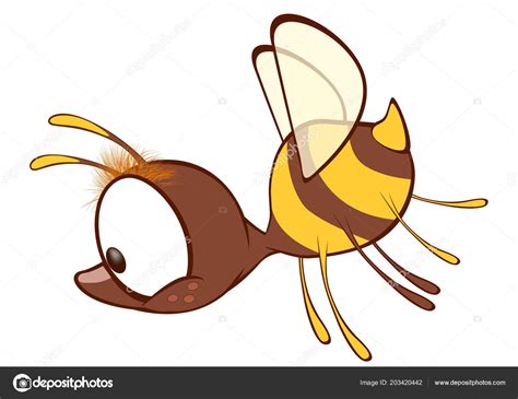 Illustration Cute Yellow Bee Cartoon Character Stock Illustration By