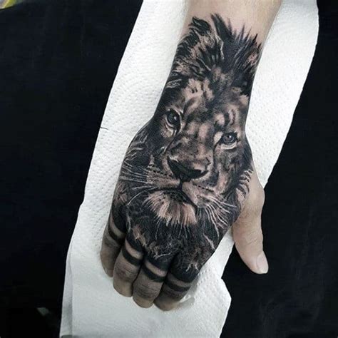 40 Lion Hand Tattoo Designs for Men