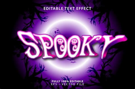 Premium Vector Spooky Text Effect