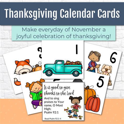 Printable Thanksgiving Calendar