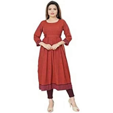 Cotton Blend Rayon Th Sleeve Women Designer Feeding Kurti At Rs