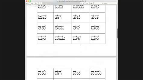 Kannada Basic Two Letter Words And Puzzle Part 1 Youtube