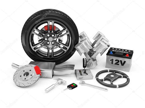 Car Parts Isolated On White Background Stock Photo Ras Slava