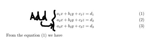 How To Add A Left Hand Brace To This System Of Equations Tex Latex