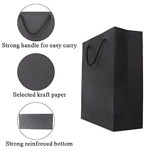 Amazon Driew Black Gift Bags Pack Small Black Gift Bags Black