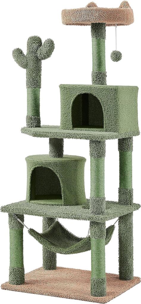 Topeakmart Cactus Cat Tree Tower Sisal Covered Cat