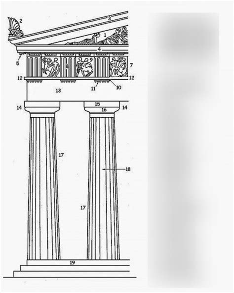 Greek Art And Archaeology Doric Temple Labeling Diagram Quizlet