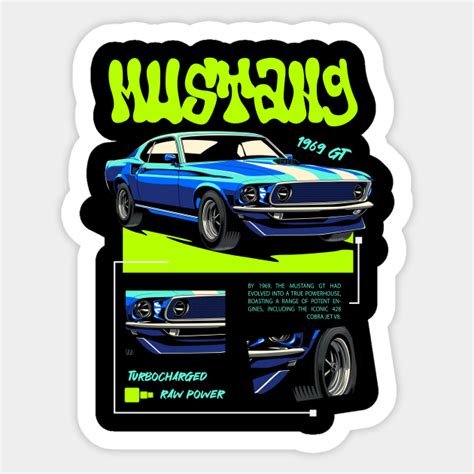 1969 Mustang Gt Ford Mustang 1969 Gt Sticker Teepublic