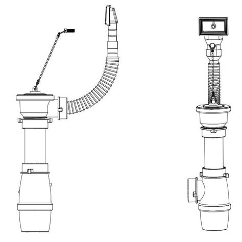 Bonde avec bouchon chaînette D70 pour évier kitchenette FRANKE