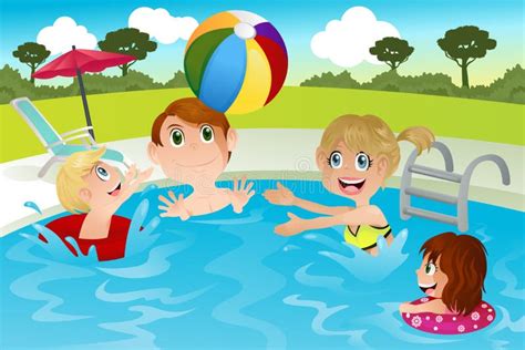 Family Swimming Pool Clip Art