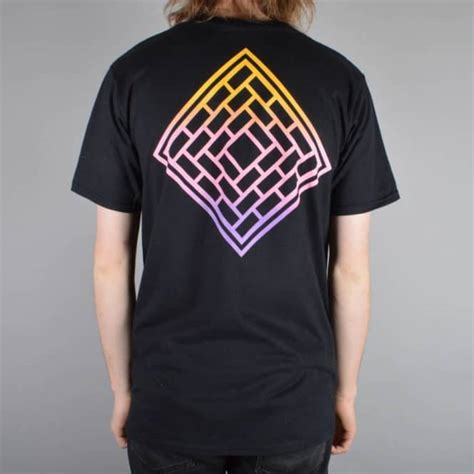 The National Skateboard Co Fade Skate T Shirt Black Skate Clothing