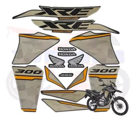 Kit Adesivos Honda Xre Adventure Cinza Fosco Parcelamento