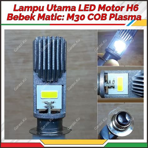 Jual LAMPU LED PUTIH UTAMA MOTOR BEBEK MATIC H6 POWER BRIGHT SERIE M46